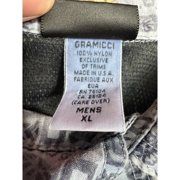 Vintage GRAMICCI Made USA XL Blue Vented Nylon SS Light Weight Button Up *FLAW* - Picture 4 of 16